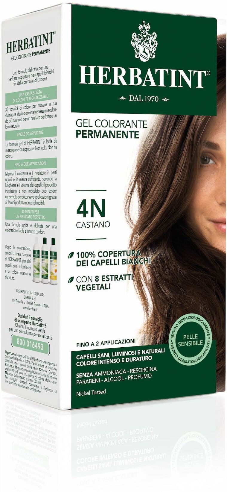 Herbatint Gel Colorante Permanente 4n Castano 150ml