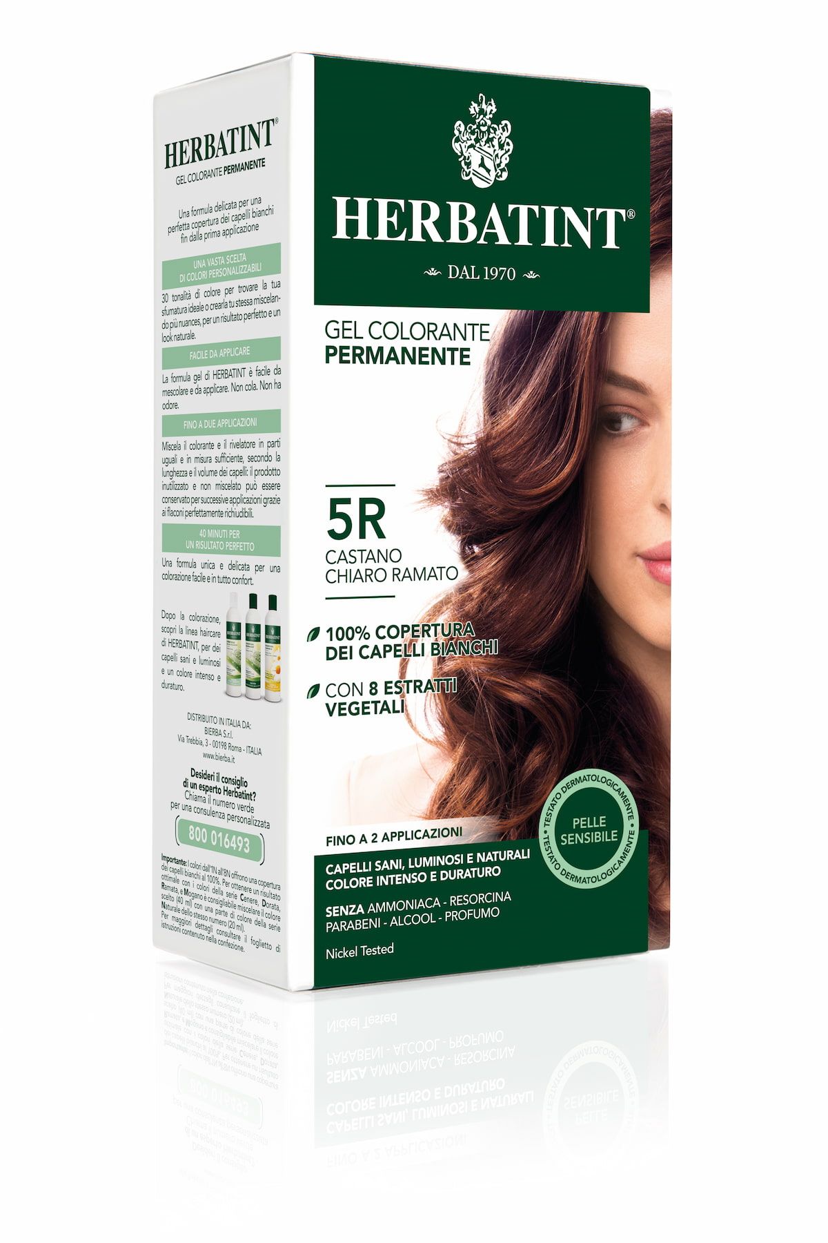 Herbatint Gel Colorante Permanente 5r Castano Chiaro Ramato 150ml