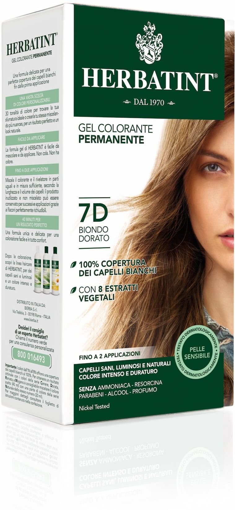 Herbatint Gel Colorante Permanente 7d Biondo Dorato 150ml