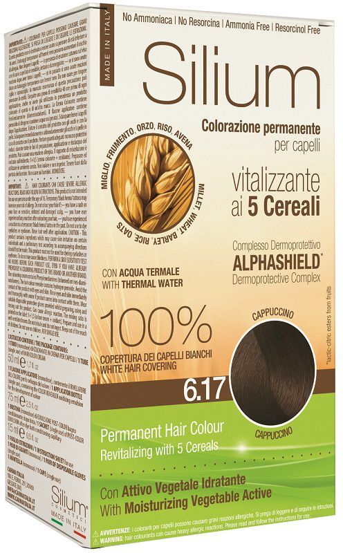 Silium Colorazione Permanente Capelli Crema Capuccino 6.17