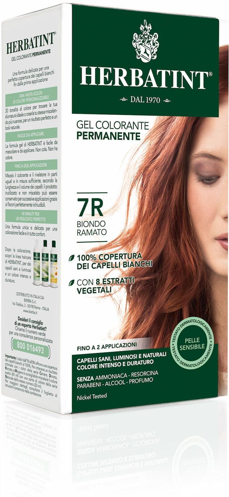 Herbatint Gel Colorante Permanente 7r Biondo Ramato 150ml