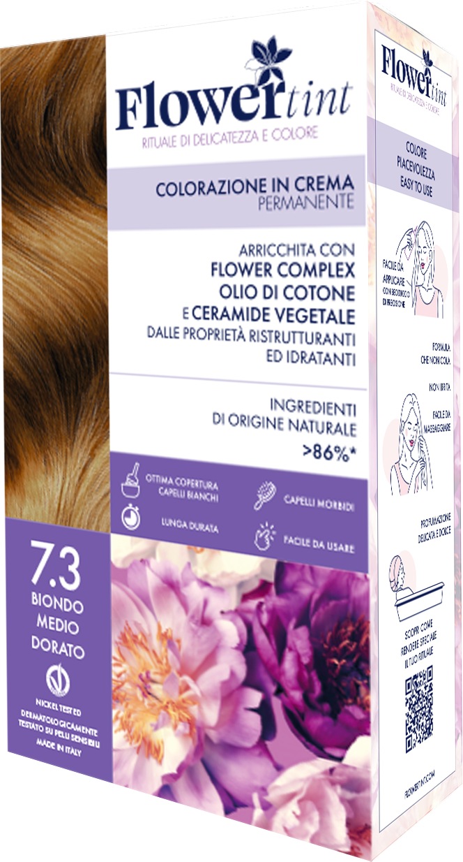 Mami Srl Flowertint Colorazione Cr 7,3 Biondo Medio Dorato - Tintura Per Capelli