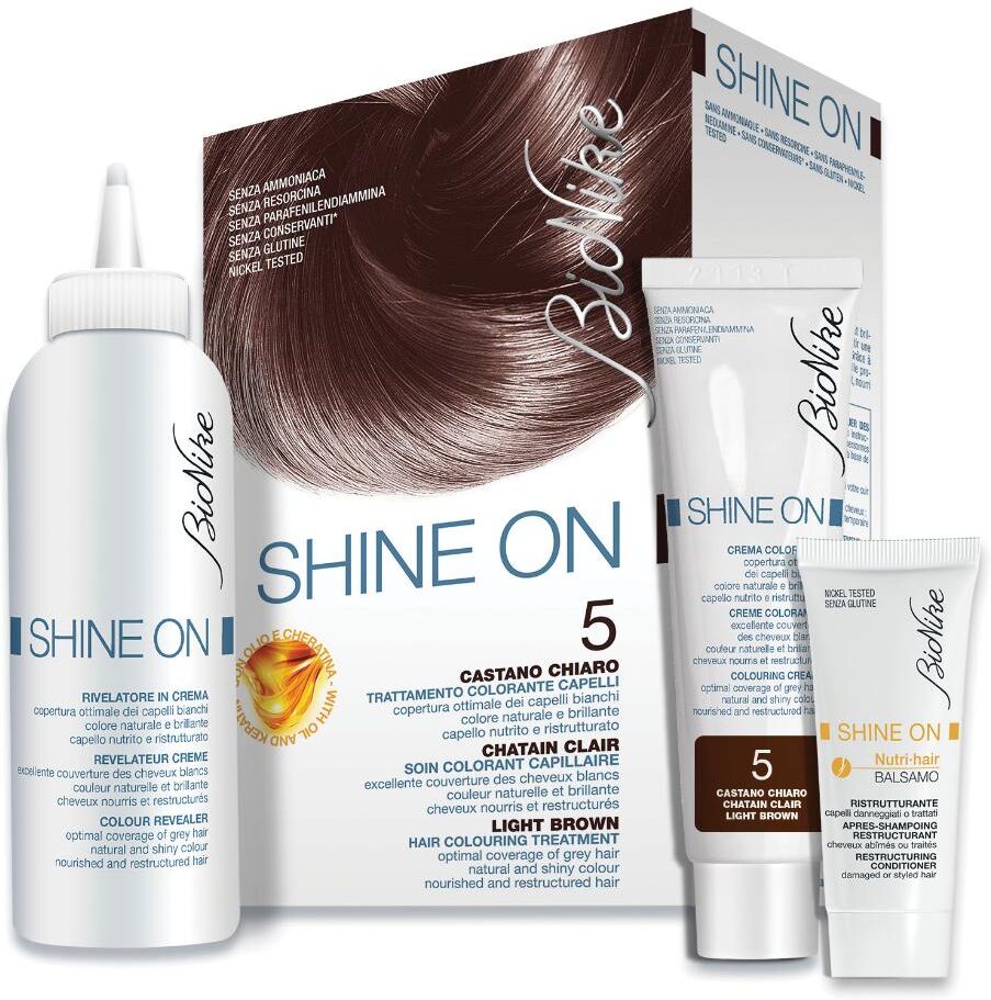 Bionike Shine ON Tintura per Capelli Cute Sensibile 5 Castano Chiaro