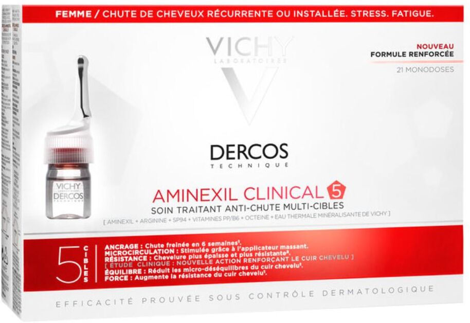 Vichy Dercos Aminexil Intensive 5 DT Trattamento Anticaduta Donna 21 fiale