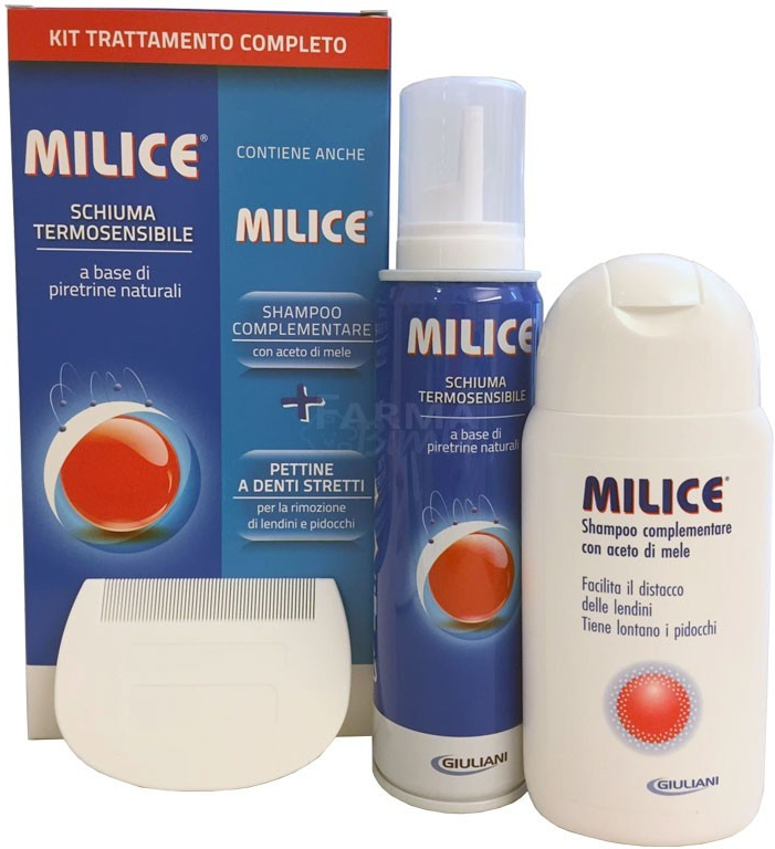 Giuliani Milice multipack schiuma shampoo e pettine