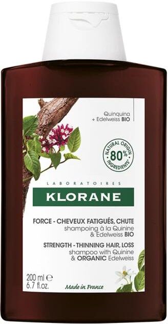 Klorane Shampoo Chinina-Stella Alpina Bio Rinforzante e Illuminante 400 ml