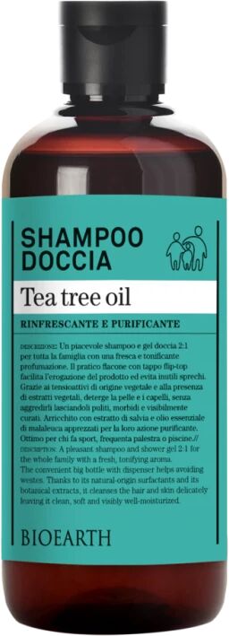 bioearth Bagnoschiuma Bio Shampoo Doccia all'Olio di Tea Tree