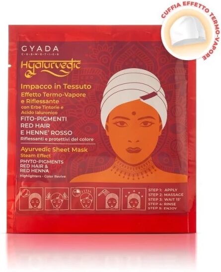 gyada cosmetics Riflessanti capelli Hyalurvedic Maschera Capelli in Tessuto Riflessante Red Hair