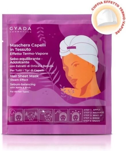 gyada cosmetics Maschere Maschera Capelli in Tessuto 2 Sebo- Equilibrante e Addolcente