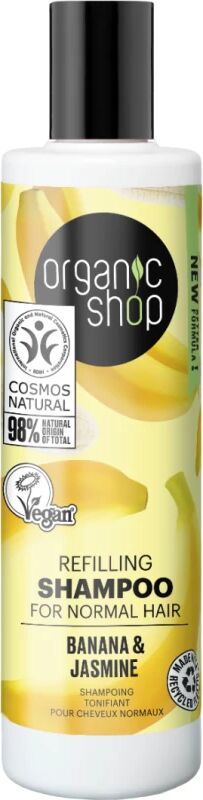 organic shop Shampoo Capelli Crespi Shampoo Tonificante per Capelli Normali con Banana