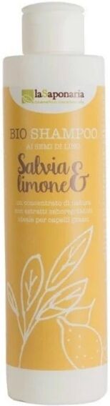 la saponaria Shampoo bio capelli grassi Shampoo Salvia e Limone 1 LT