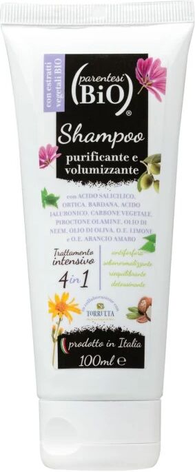 parentesi bio Shampoo antiforfora Shampoo Purificante e Volumizzante 100 ml