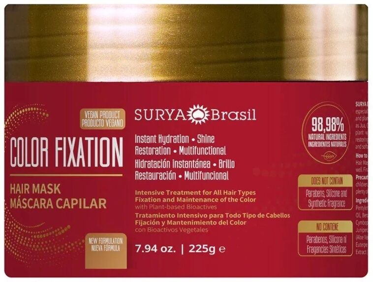 surya brasil Protezione colore Maschera Ristrutturante per Capelli Colorati