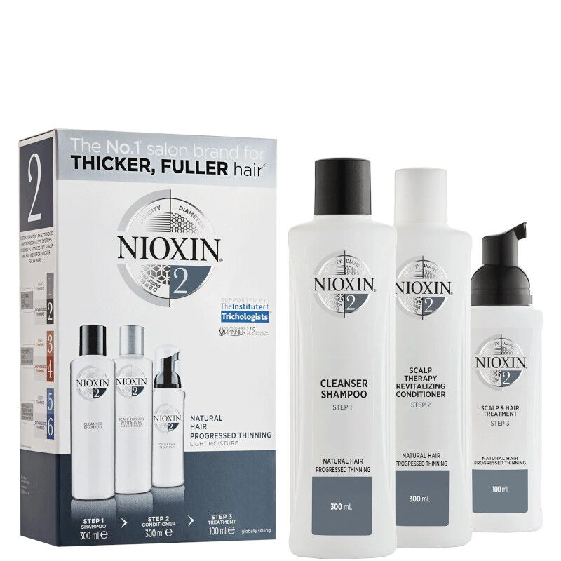 Nioxin Nioxin Kit Sistema 2 300 ML Shampoo + 300 ML Balsamo + 100 ML Trattamento Specifico