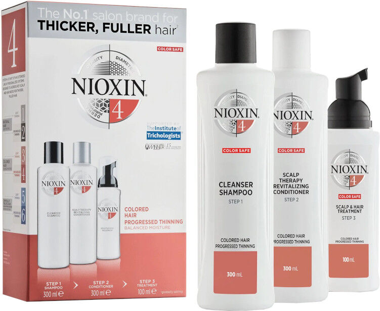 Nioxin Nioxin Kit Sistema 4 300 ML Shampoo + 300 ML Balsamo + 100 ML Trattamento Specifico