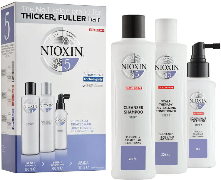 Nioxin Nioxin Kit Sistema 5 300 ML Shampoo + 300 ML Balsamo + 100 ML Trattamento Specifico