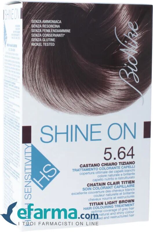 Bionike Shine On HS 5.64 Castano Chiaro Tiziano Trattamento Colorante Capelli