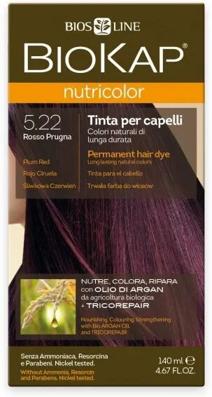 BIOKAP Nutricolor 5.22 Tinta Per Capelli Rosso Prugna