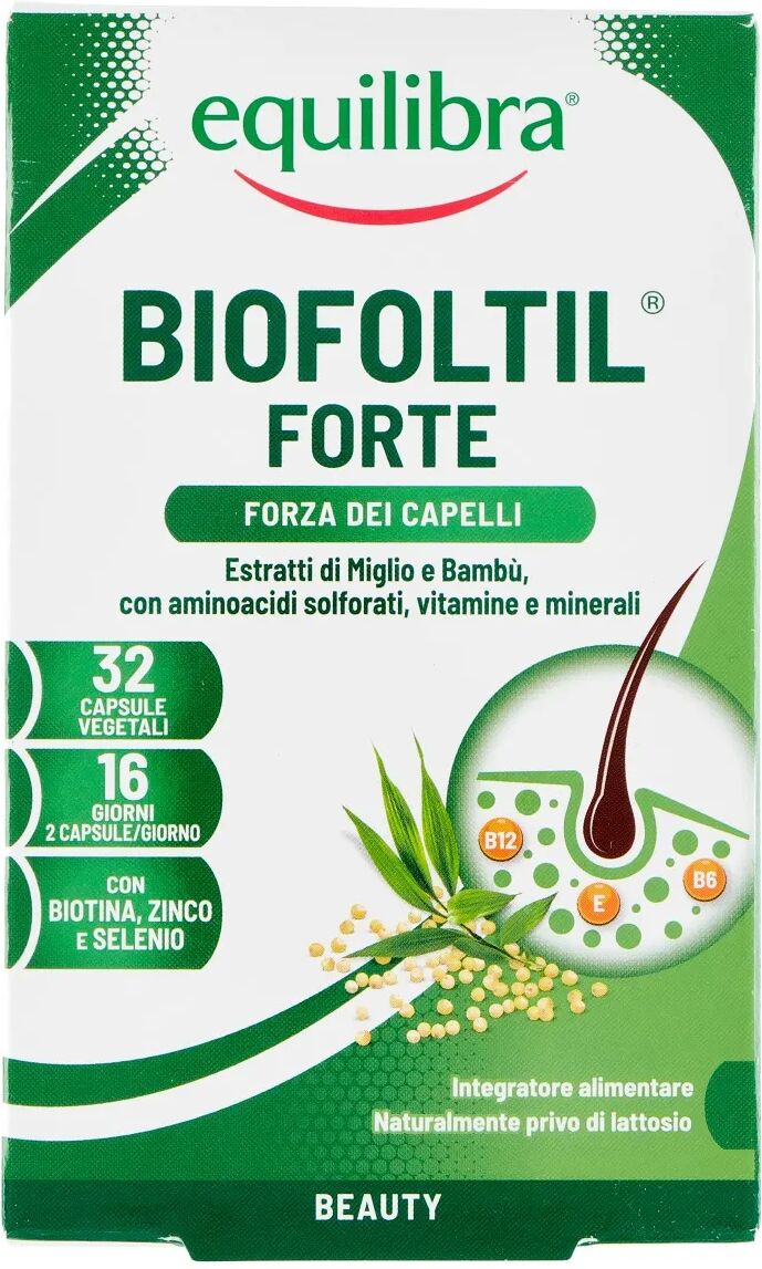 Equilibra Biofoltil Forte Integratore Capelli e Unghie 32 Perle Vegetali