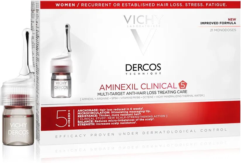 Vichy Dercos Aminexil Intensive 5 Trattamento Anticaduta Donna 21 Fiale