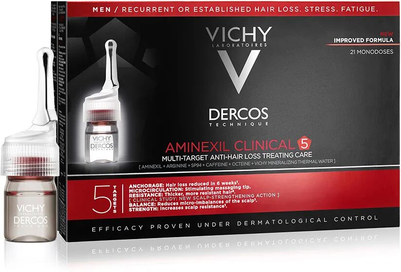 Vichy Dercos Aminexil Intensive 5 Trattamento Anticaduta Uomo 21 Fiale