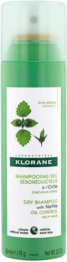 Klorane Shampoo Secco Seboriduttore all'Ortica Per Capelli grassi 150 ml