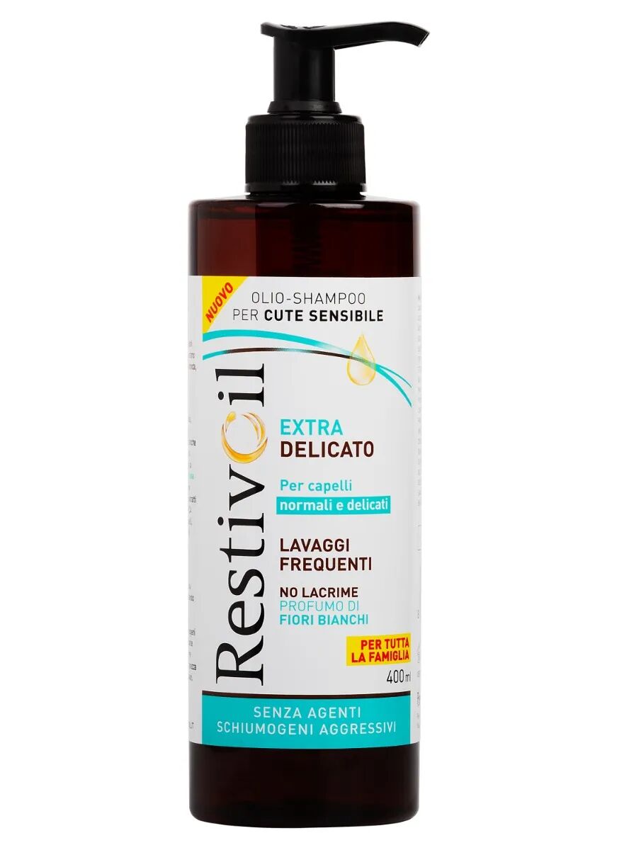 Restiv-Oil Restivoil Extra Delicato Olio Shampoo Capelli Normali e Delicati 400 ml