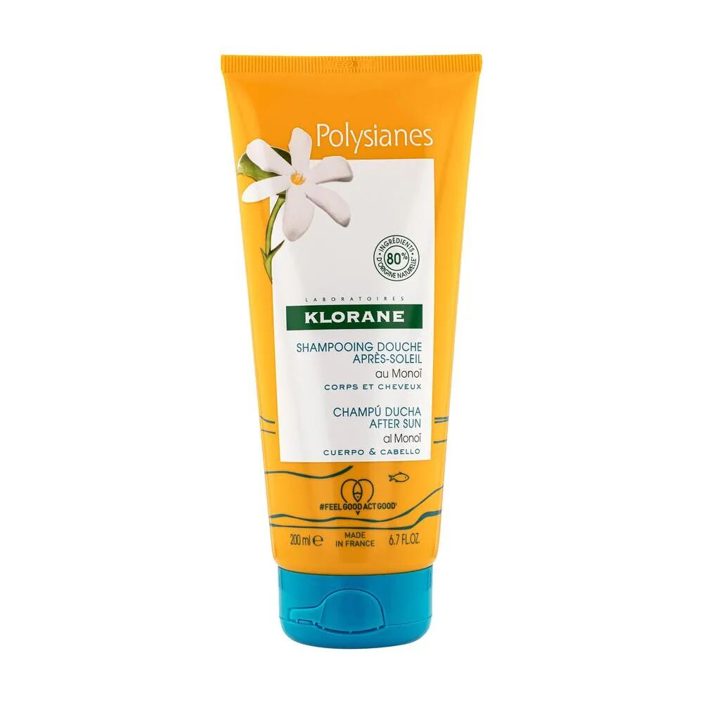 Klorane Polysianes Shampoo Doccia Doposole Corpo e Capelli 200 ml