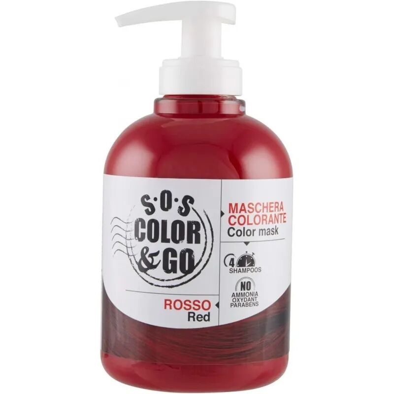 S.O.S. Color & Go Maschera Colorante Rosso con Effetto Riflettente 300 ml