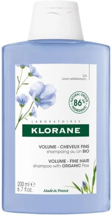 Klorane Shampoo al Lino Volumizzante Capelli Sottili 200 ml