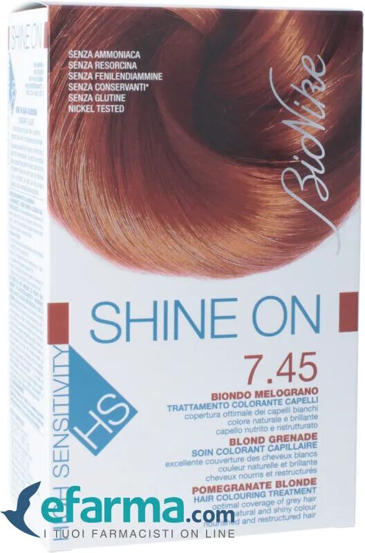 Bionike Shine On HS 7.45 Biondo Melograno Trattamento Colorante Capelli