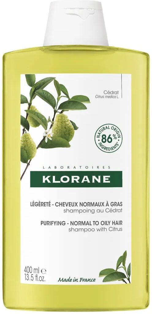 Klorane Shampoo Alla Polpa Di Cedro Leggero Capelli Da Normali A Grassi 400 ml