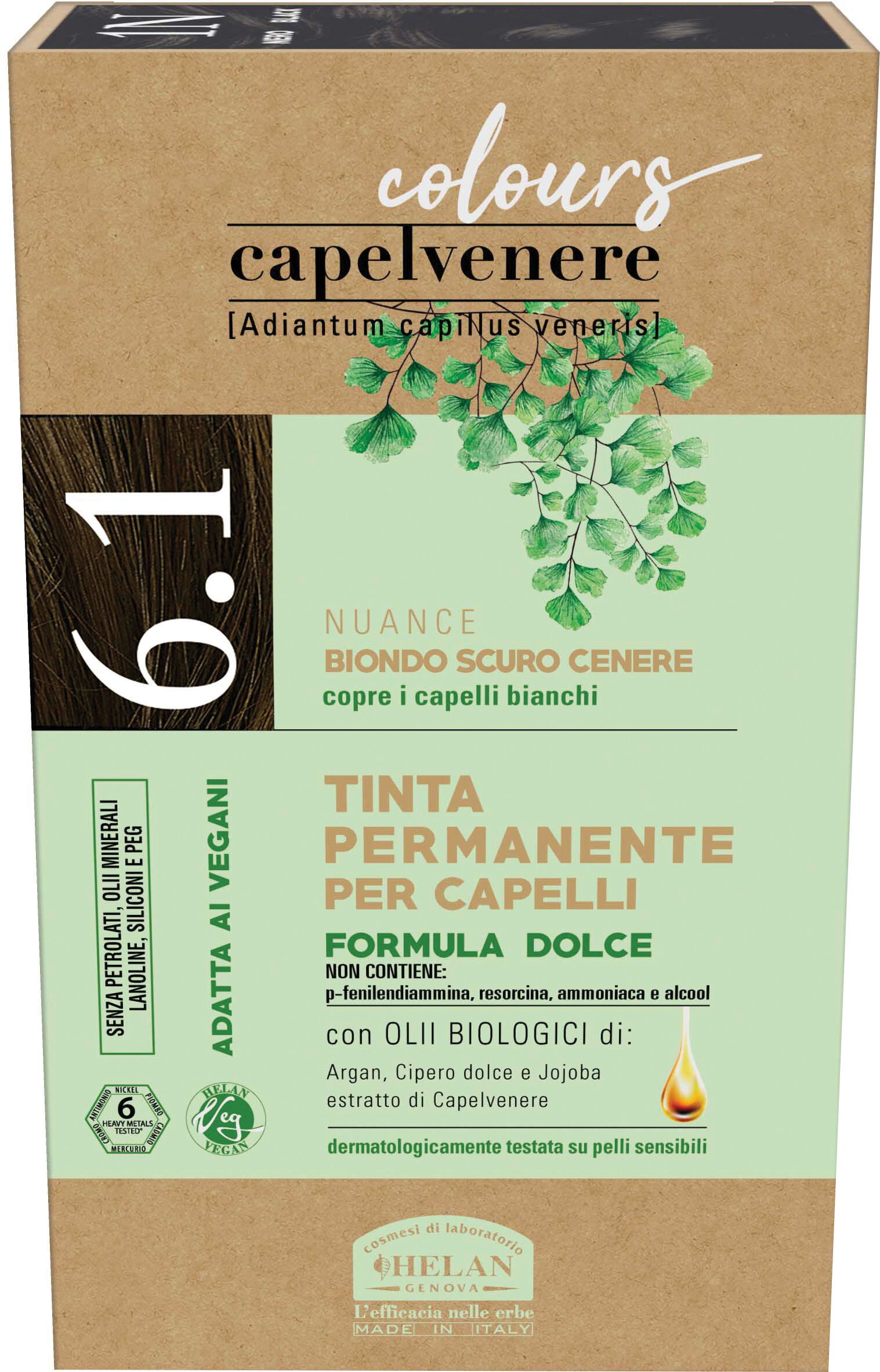 HELAN Capelvenere colours tinta capelli 6,1n biondo scuro cenere