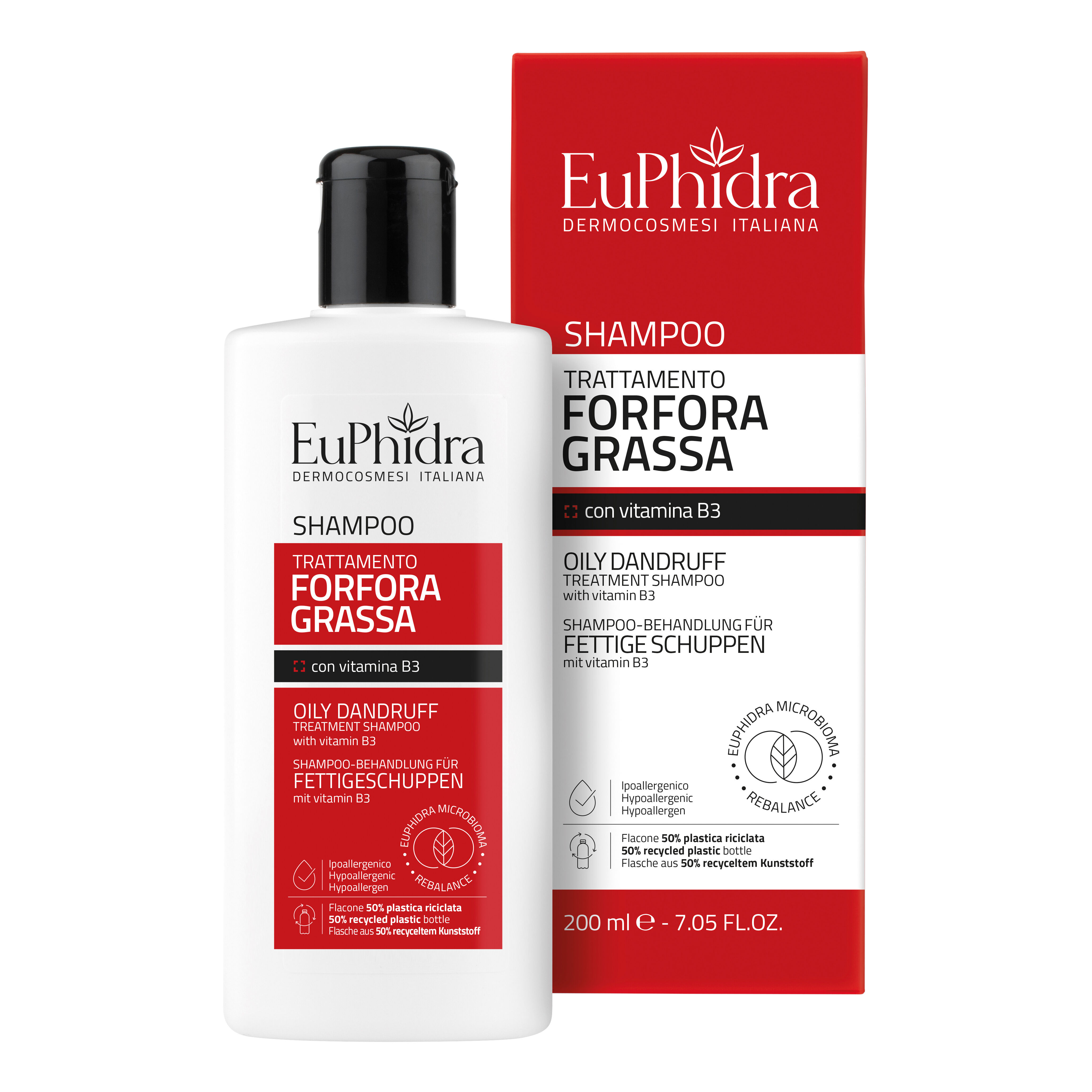 EUPHIDRA shampoo forfora grassa 200 ml