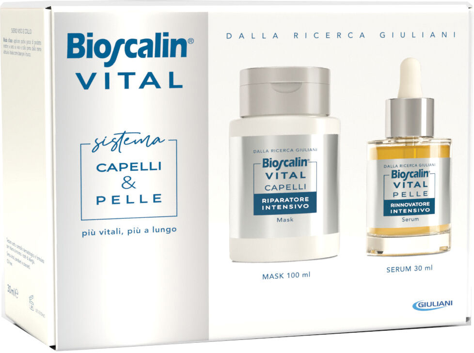 Bioscalin vital sistema capelli & pelle maschera capelli + siero rigenerante viso 30 ml + maschera 100 ml