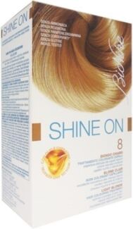 BioNike Linea Shine ON Tintura per Capelli Cute Sensibile 8 Biondo Chiaro