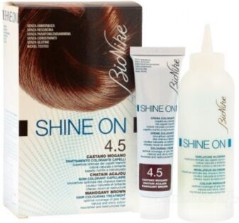 BioNike Linea Shine ON Tintura per Capelli Cute Sensibile 4.5 Castano Mogano