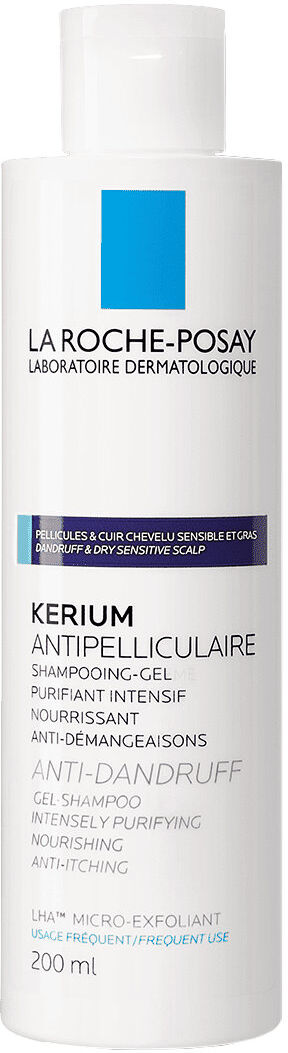 LA ROCHE-POSAY Kerium - Anti-Forfora Shampoo-Gel Cuio Capelluto Sensibile E Grasso 200 Ml