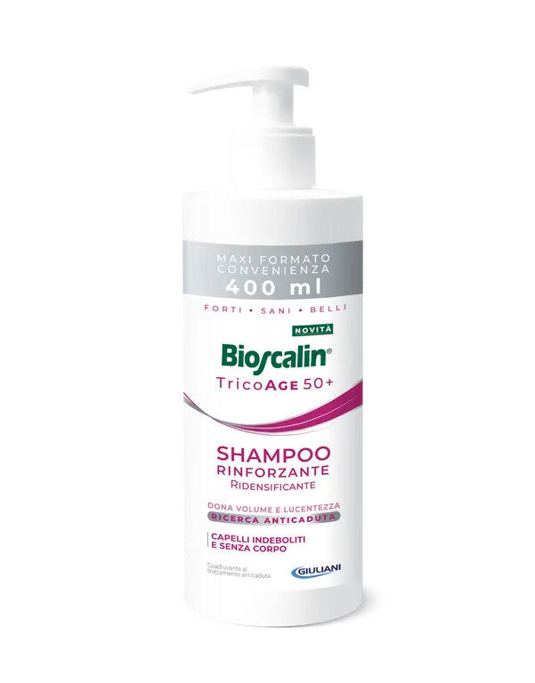 GIULIANI Bioscalin Tricoage 50+ - Shampoo Rinforzante Ridensificante 400 Ml