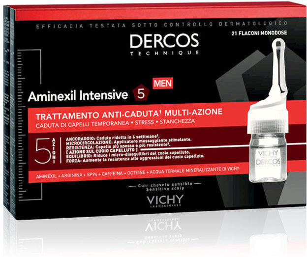 Vichy Dercos Aminexil Trattamento Capelli Anticadura Uomo 42 Fiale