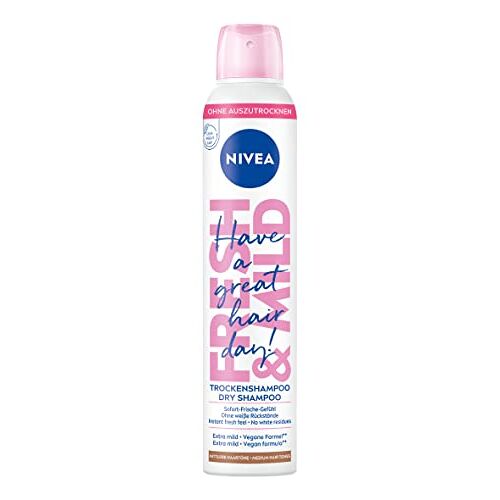 NIVEA Fresh & Soft droogshampoo voor gemiddeld haar (200 ml), extra milde droogshampoo met aangename geur, droge shampoo voor droog haar voor langdurige frisheid