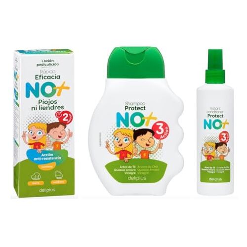 Deliplus Drievoudige bescherming tegen luizen: lotion 150 ml, shampoo 300 ml en conditioner 250 ml (3 stuks)