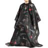 FILFEEL Cape de coupe Robe De Coiffure Rayures Noires Et Rouges Salon De Coiffure Tablier Barbier Barbiers Coupe De Cheveux Styling Cape pour Adult Pattern