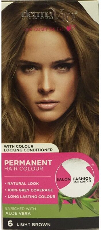 DermaV10 Salon Fashion Hair Colour Light Brown 1 st Haarverf