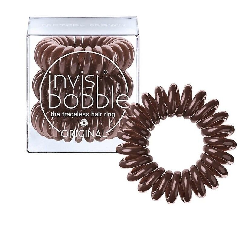 Invisibobble Haarelastiek Extra Strong Power Pretzel Brown 3 st Haarelastiek