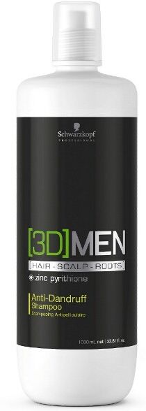 Schwarzkopf 3D Men Anti Dandruff Shampoo 1000 ml Anti-roos Shampoo