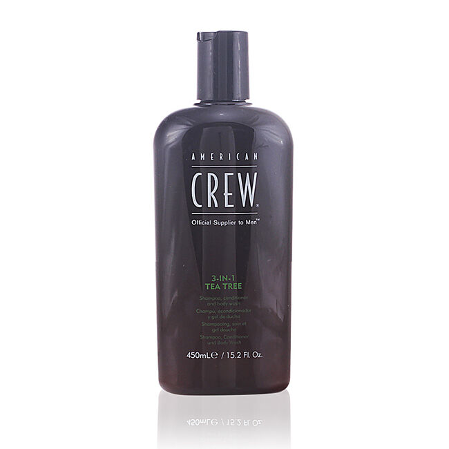 American Crew Tea Tree Gel 3-em-1 Shampoo, Amaciador e Gel de Banho 450ml