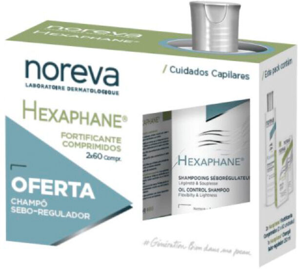 Hexaphane Kit Fortificante Comprimidos + Shampoo Seborregulador