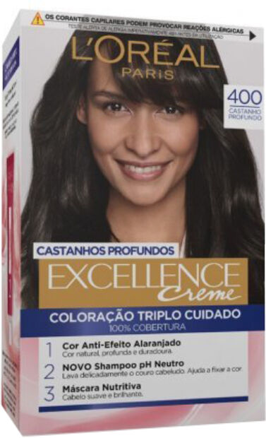 L'Oréal Paris L'Oréal Excellence Crème Castanhos Profundos Coloração Permanente Cor 400