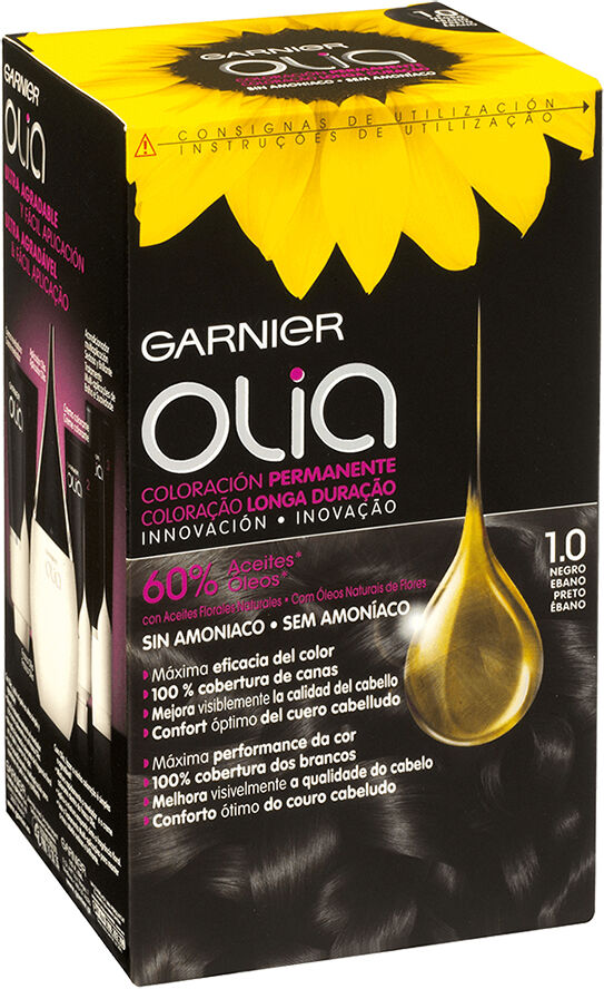 Garnier Olia. Pack Coloração Permanente 1.0 Negro Ébano 1unid.